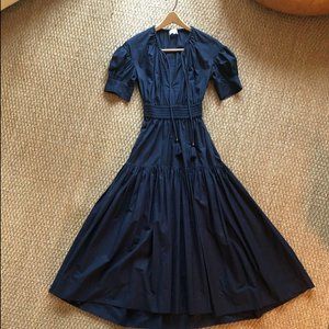 ALC Becca Dress Sze 2  Tiered Skirt Smocked waist w/ back cut-out, puff sleeves